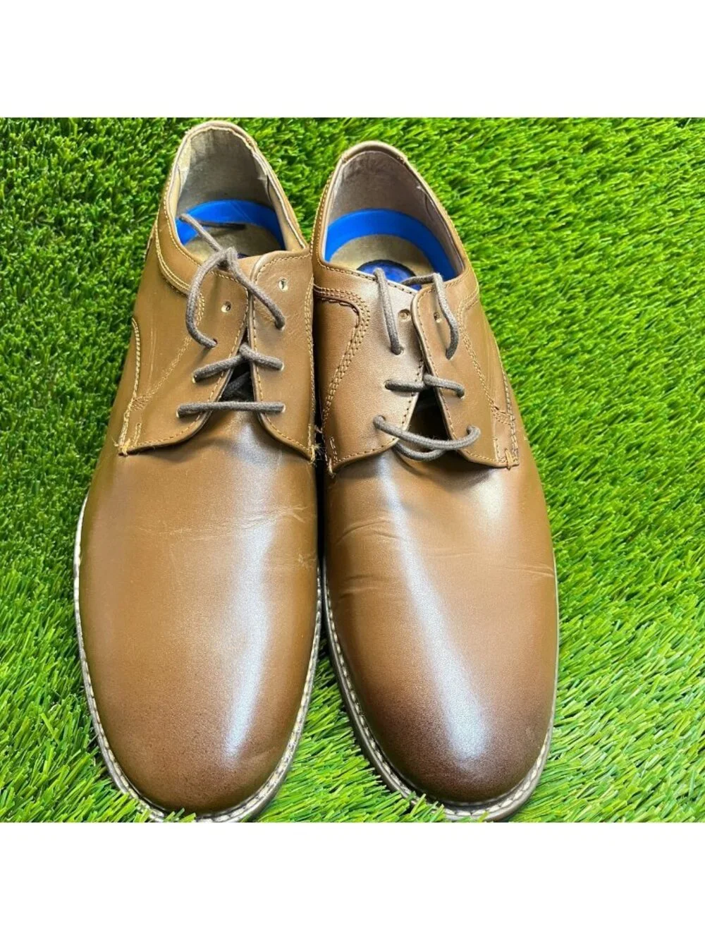 Nunn Bush Westwood Mens Size 9.5 Brown Classic Plain Toe Oxford Dress Shoes